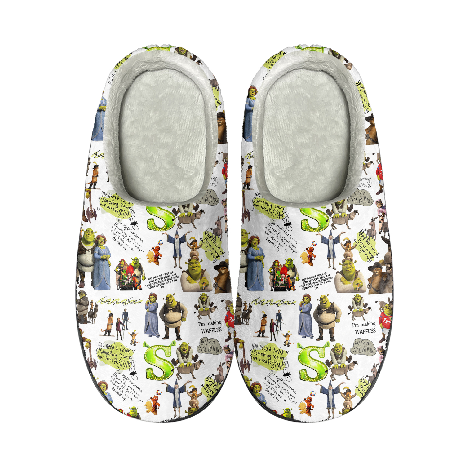 Shrek Cozy Unisex Winter Slippers, Shrek Winter Shoes