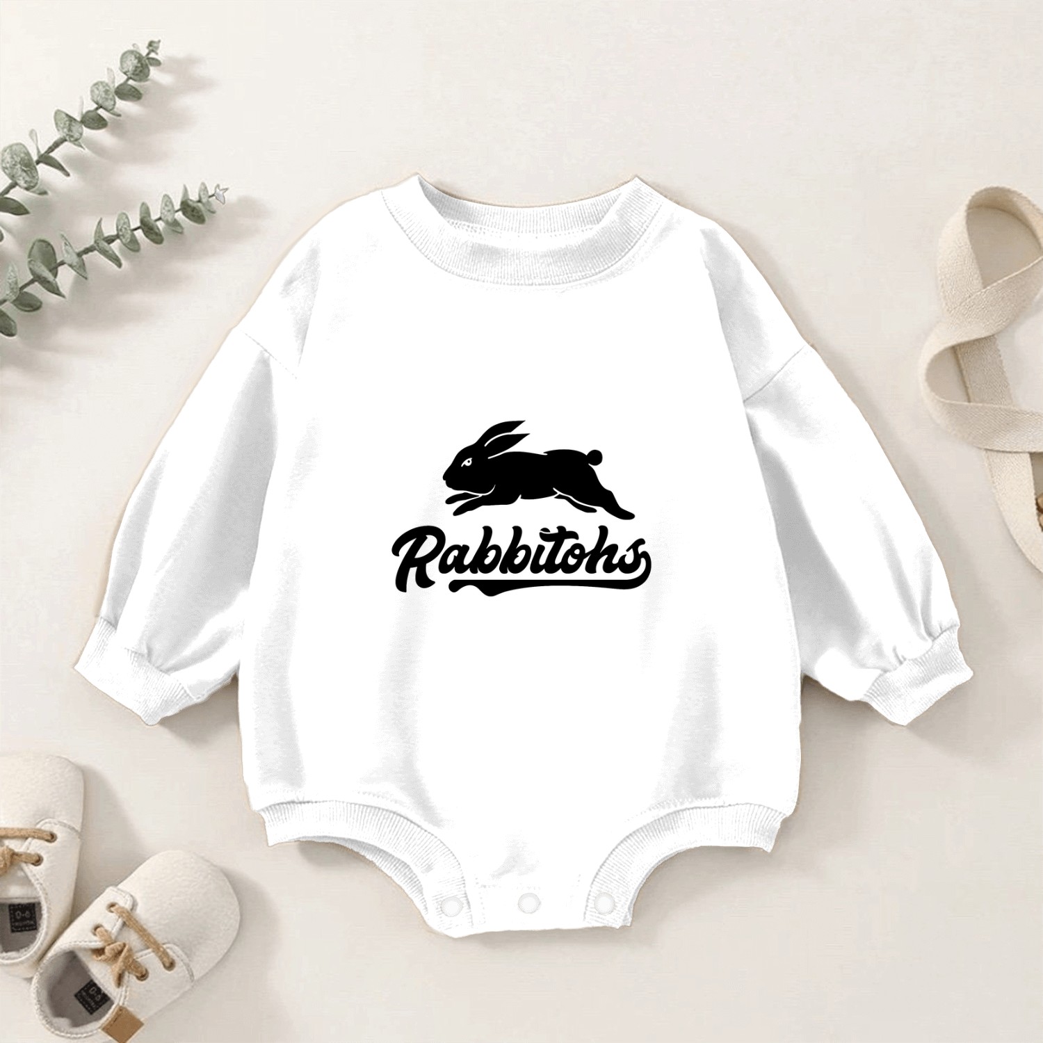 South Sydney Rabbitohs - Retro Collegiate Baby Romper Sweatshirts