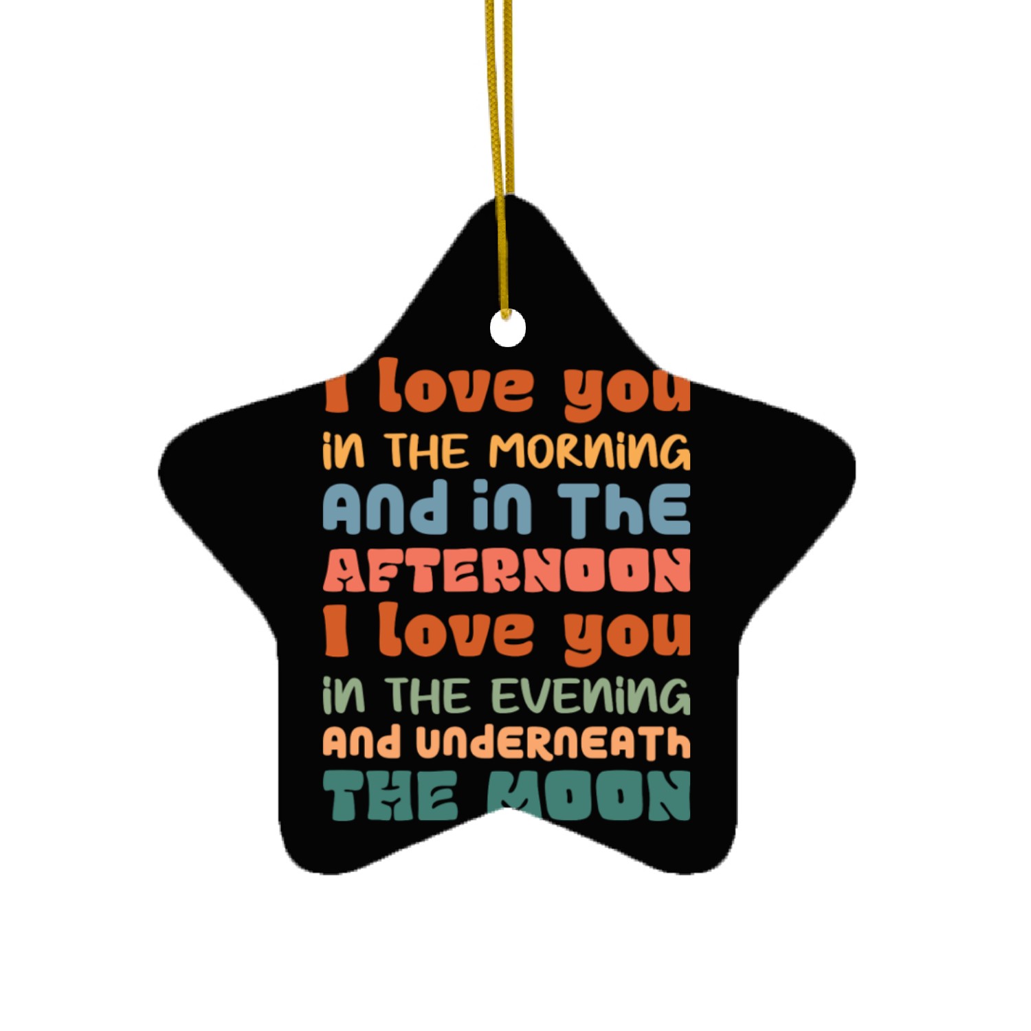 I Love You In The Morning Skidamarink Rythme Chant Ceramic Ornaments