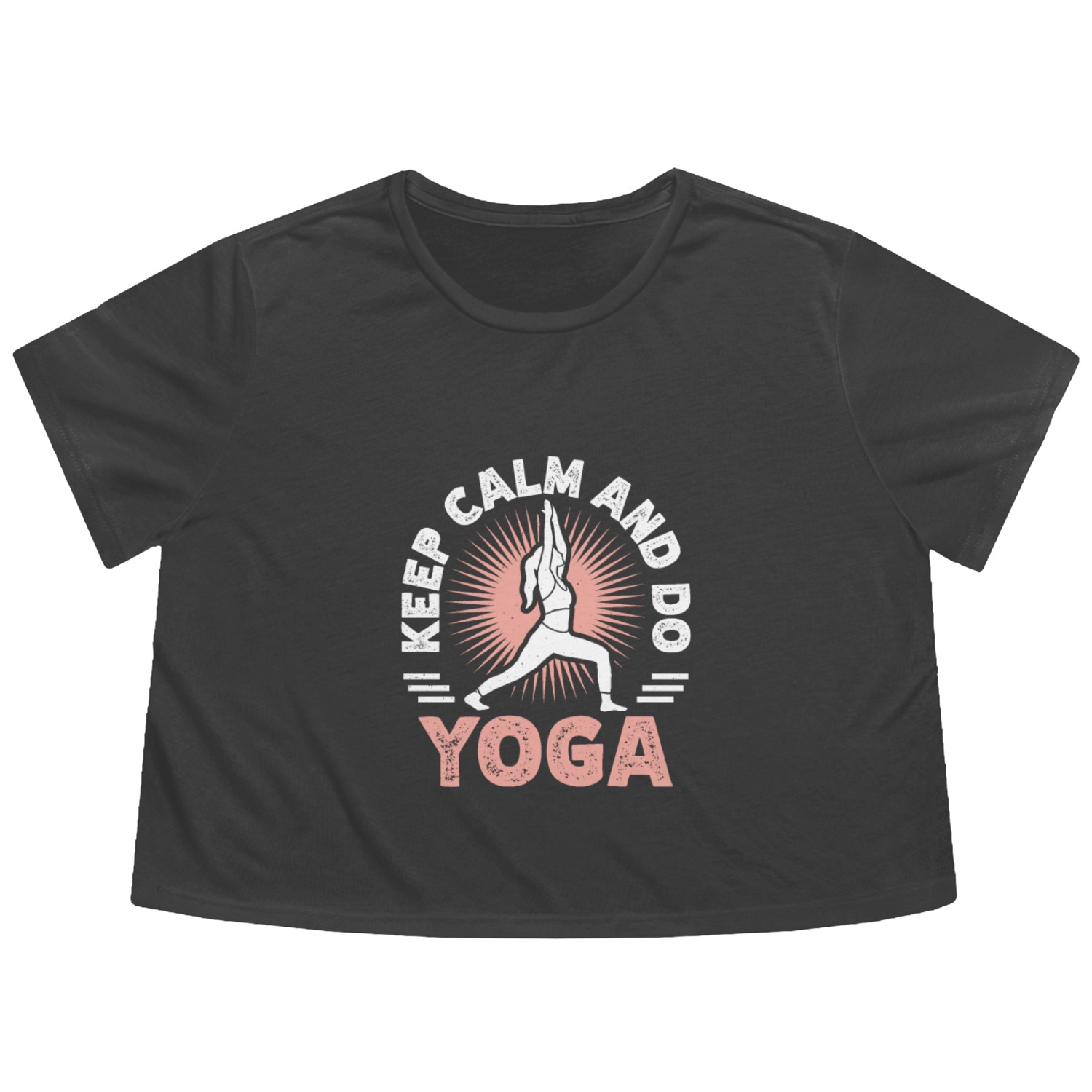Keep Calm And Do YOGA Flowy Cropped Tees