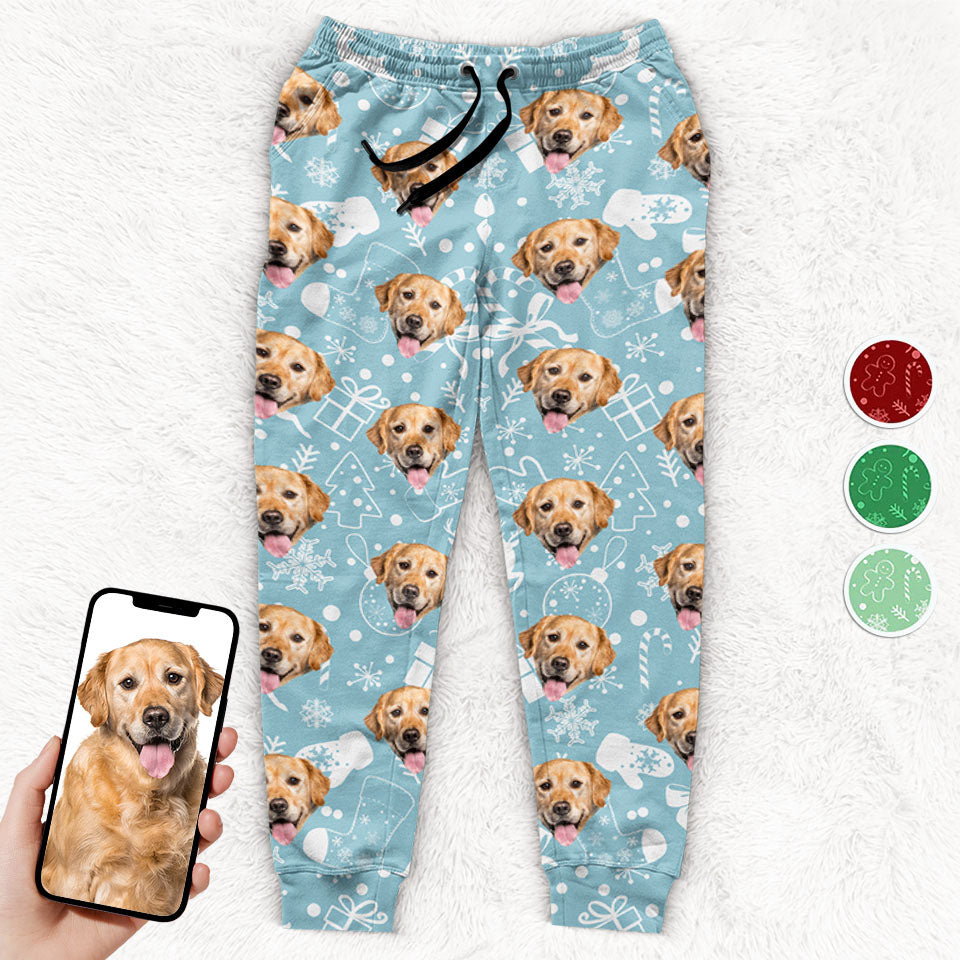 Custom Photo My Little Dog - Dog & Cat Personalized Pajama Pants - Christmas Gift