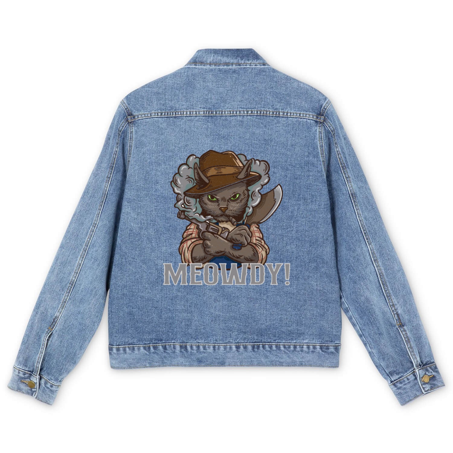 Cowboy Barn Bull Rider Rodeo Country Western Movie Men's Denim Jackets