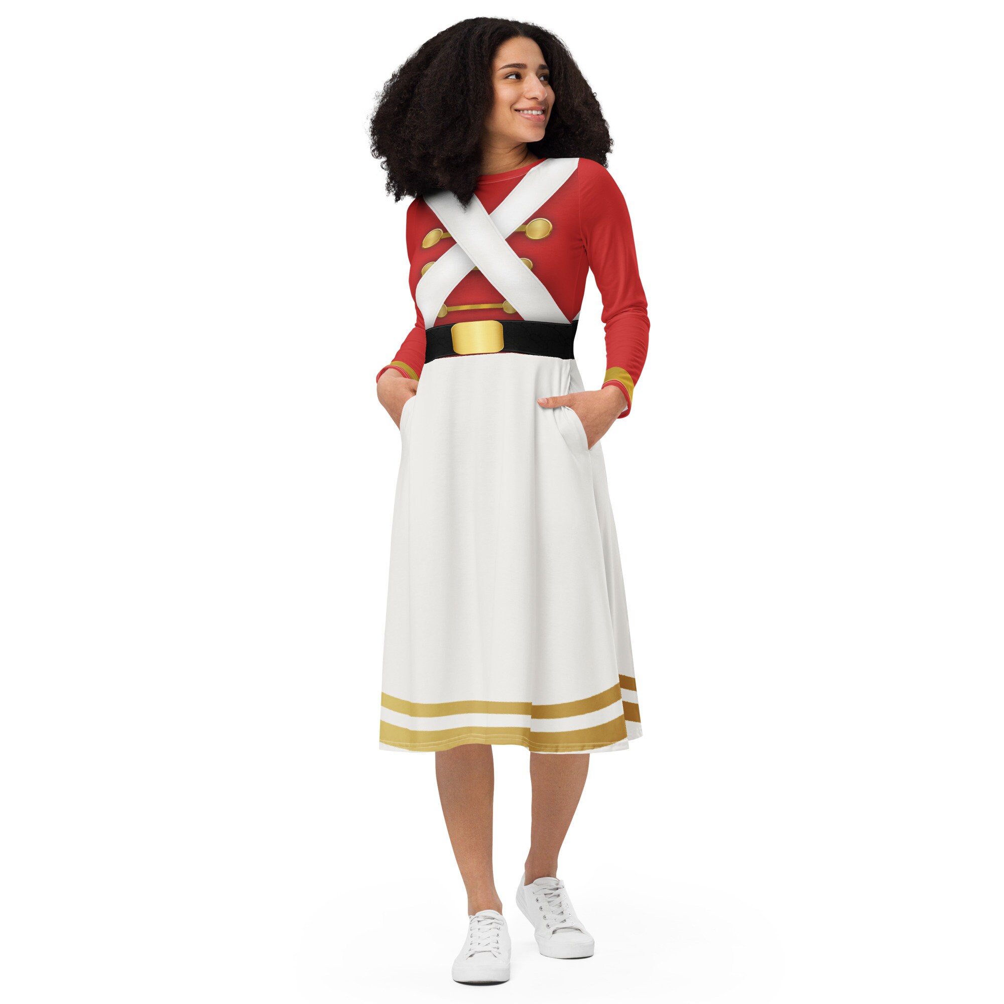 Very Merry Toy Soldier long sleeve midi dress | Halloween Costume | Cartoon Cosplay