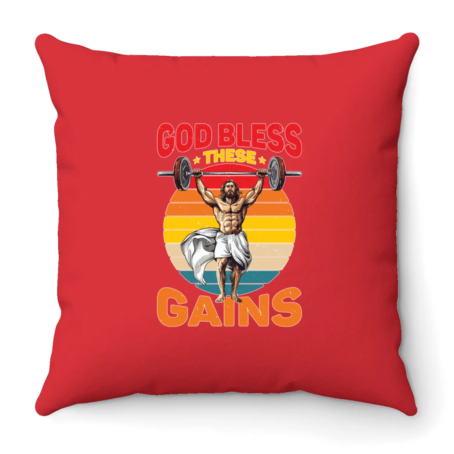 God Bless These Gains 2 Throw Pillows
