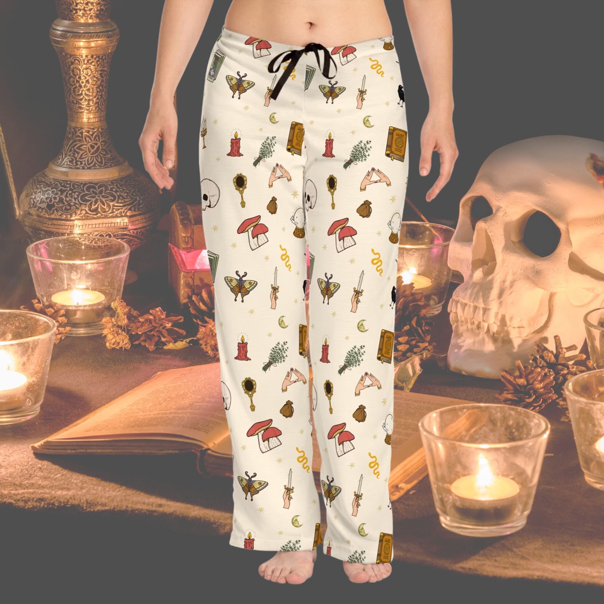 Halloween Pajamas, Lounge Pants For Women Halloween Sleepover, High Waist Comfy Pants, Birthday Gift For Her Bestfriend, Festive Pajamas