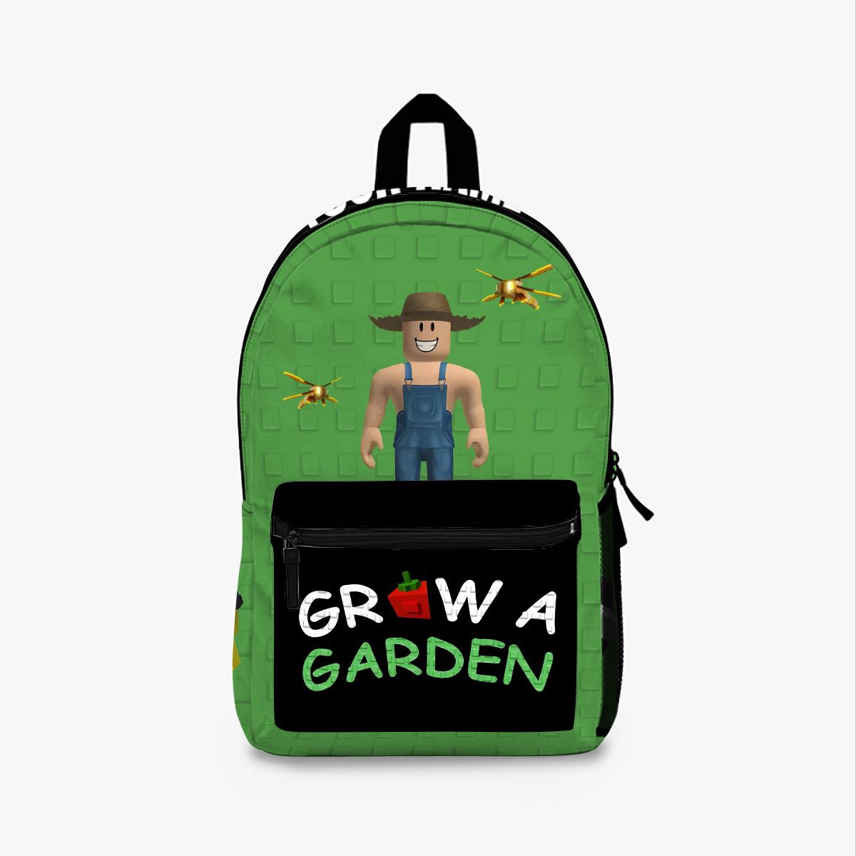 Grow a Garden Inspired Sam Raccoon and Chicken Jockey Backpack for Gamers and Roblox Lovers
