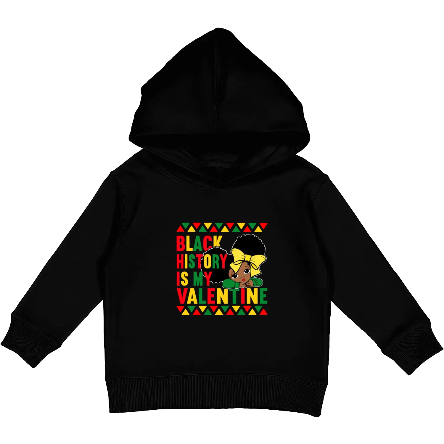 Black History Is My Valentine. Black History Month Kids Pullover Hoodies