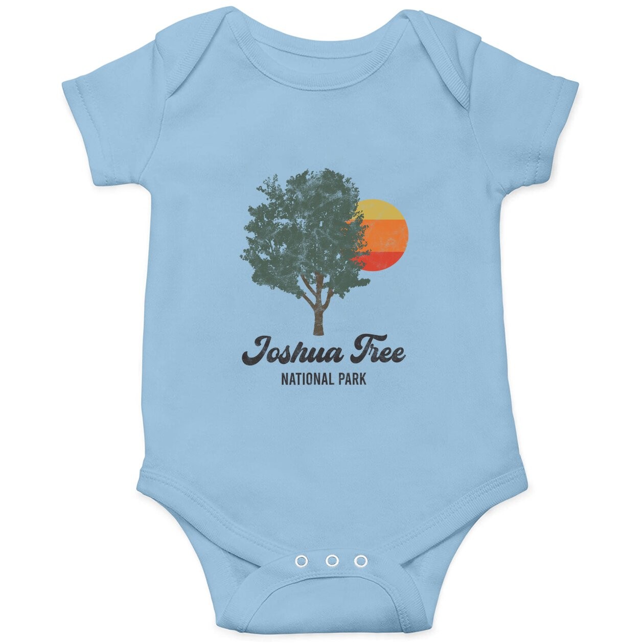 Retro Joshua Tree National Park Vintage Hiking Camping Baby Bodysuit