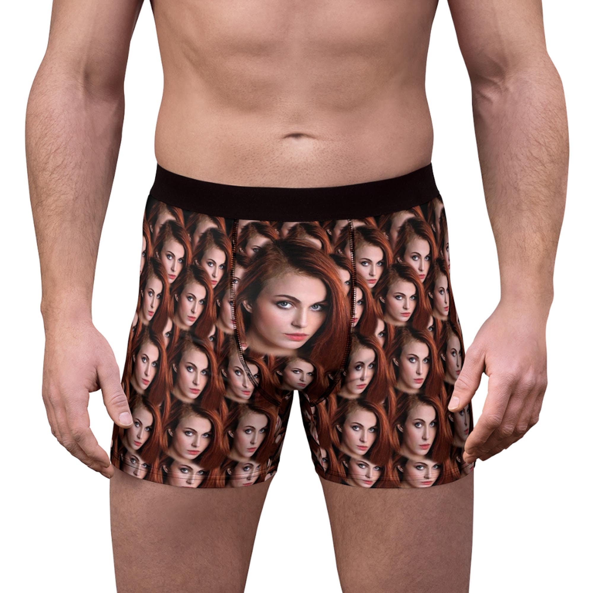 Personalized boxers briefs with picture, custom underwear with face, gift for him gift for husband, boyfriend, Wedding gift, Valentine's day