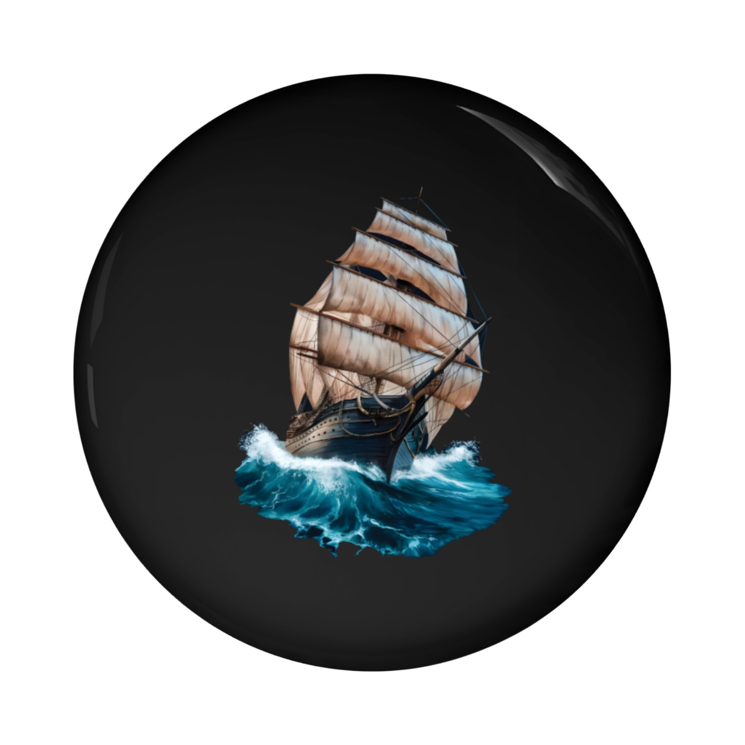 Ship Sailing Pin Buttons