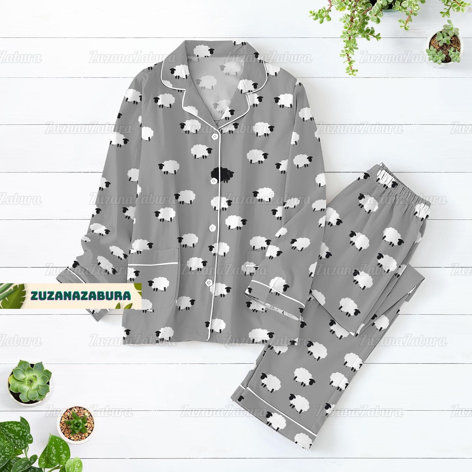 Sheeps Pajamas Set, Sheeps Shirt, Sheeps Gift, Sheeps Pajamas, Sheeps Lover Gift, Animal Pajamas Set, Animal Gift, Mother Day's Gift