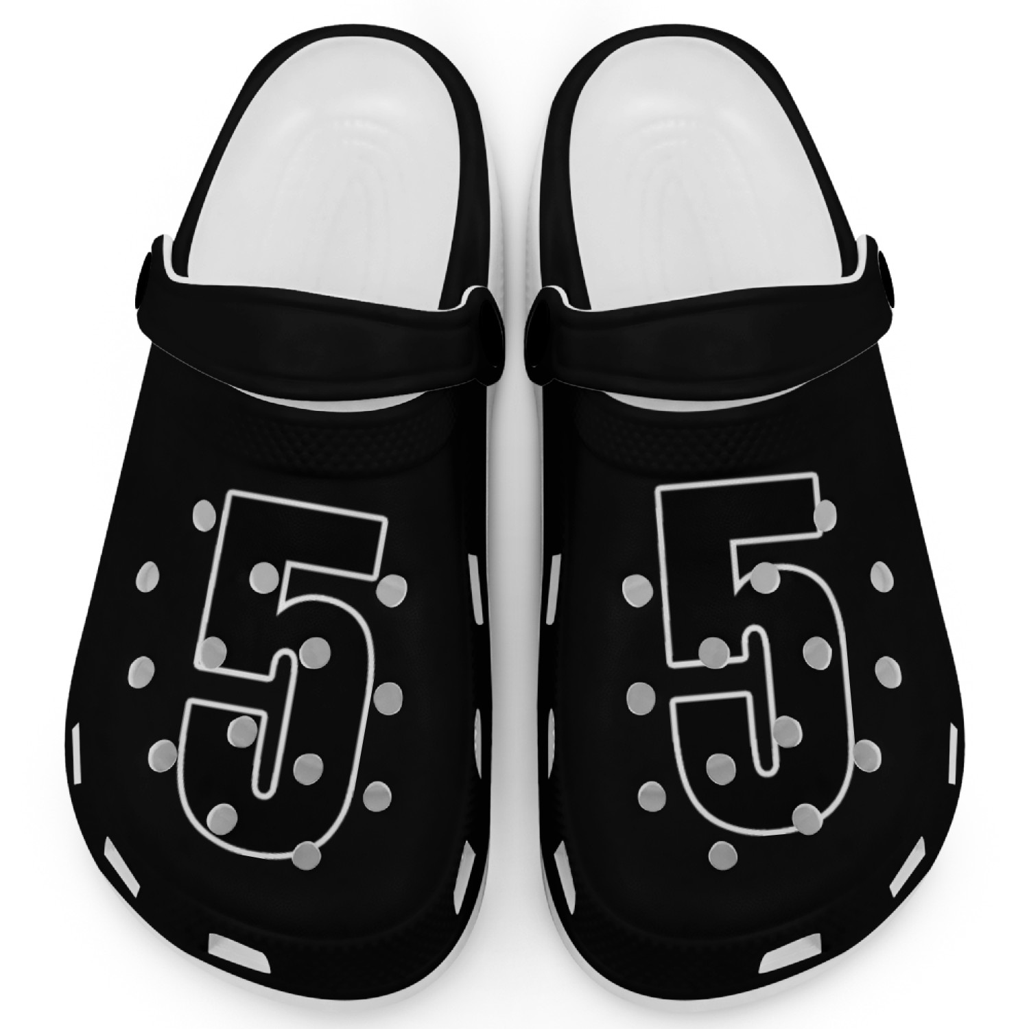 Number 5 number five - football sport Clogs number