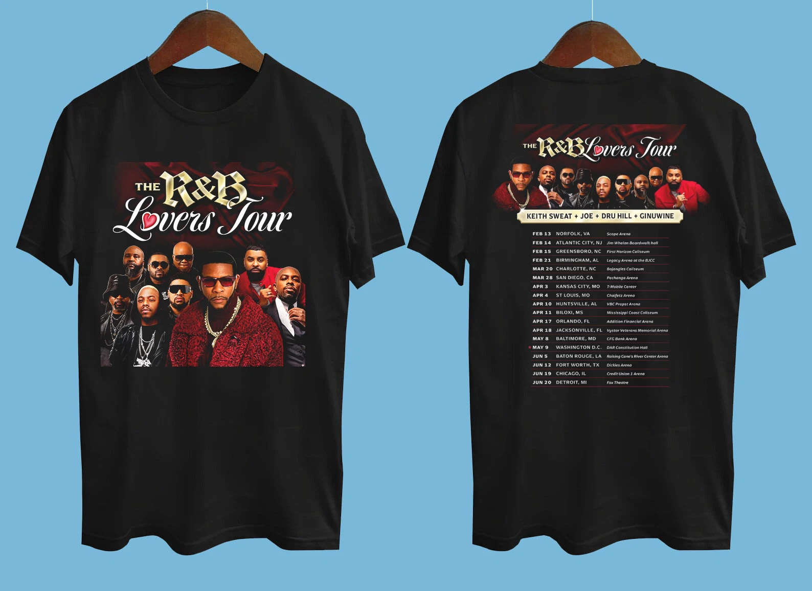 2 Sides Keith Sweat The R&B Lovers Tour 2026 Black Shirt