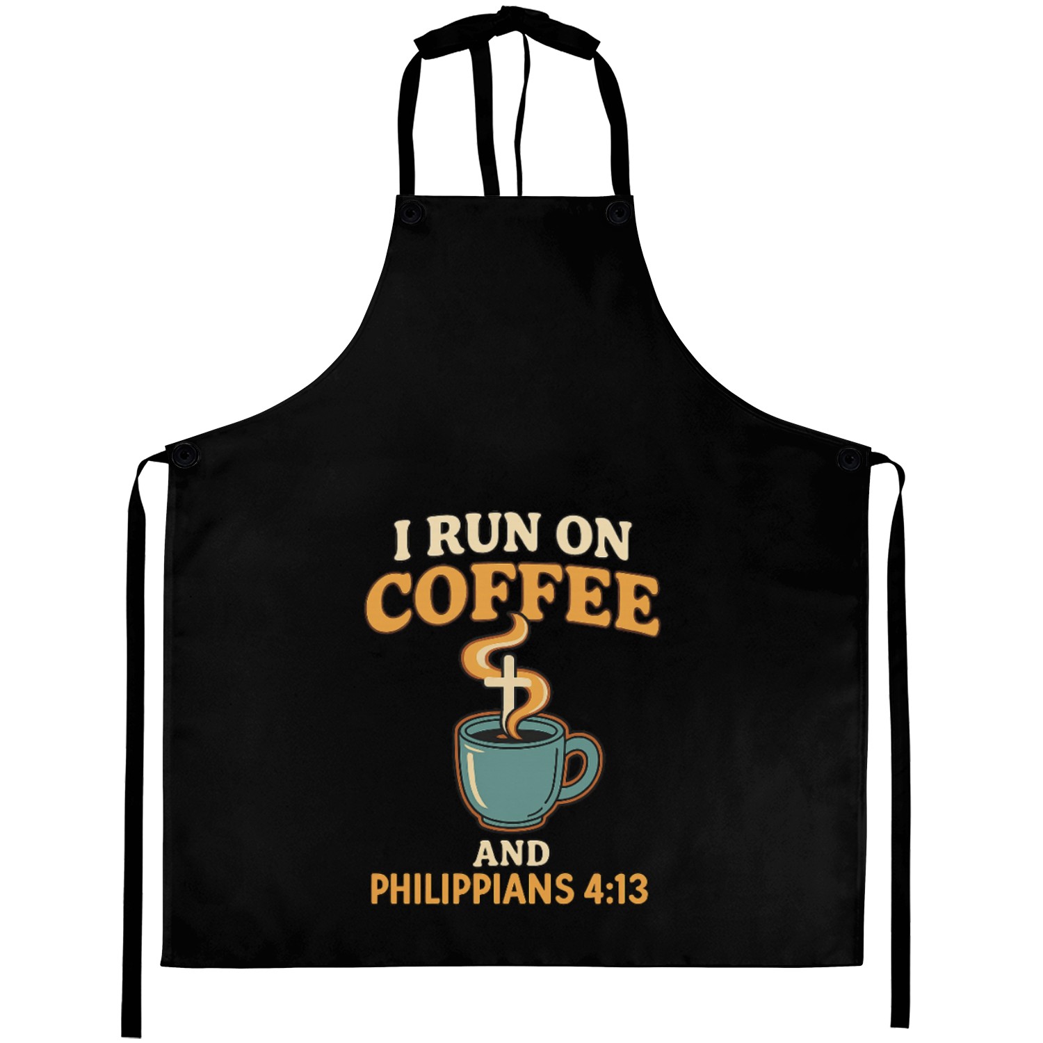 Coffee and Philippians 4:13 Aprons
