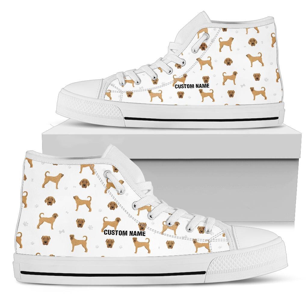 Anatolian Shepherd Custom Name High Top Sneakers / Shepherd Dog High Top Shoes/ Shepherd Custom Print Trainers Shoes / Shepherd Owner Gift