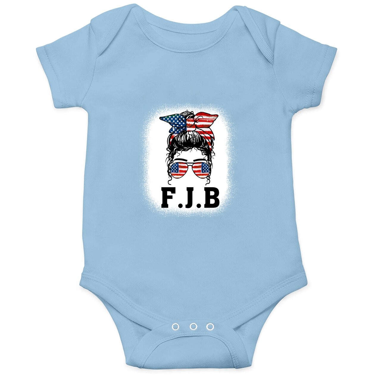 Pro America Fjb American Flag Messy Bun Premium Baby Bodysuit