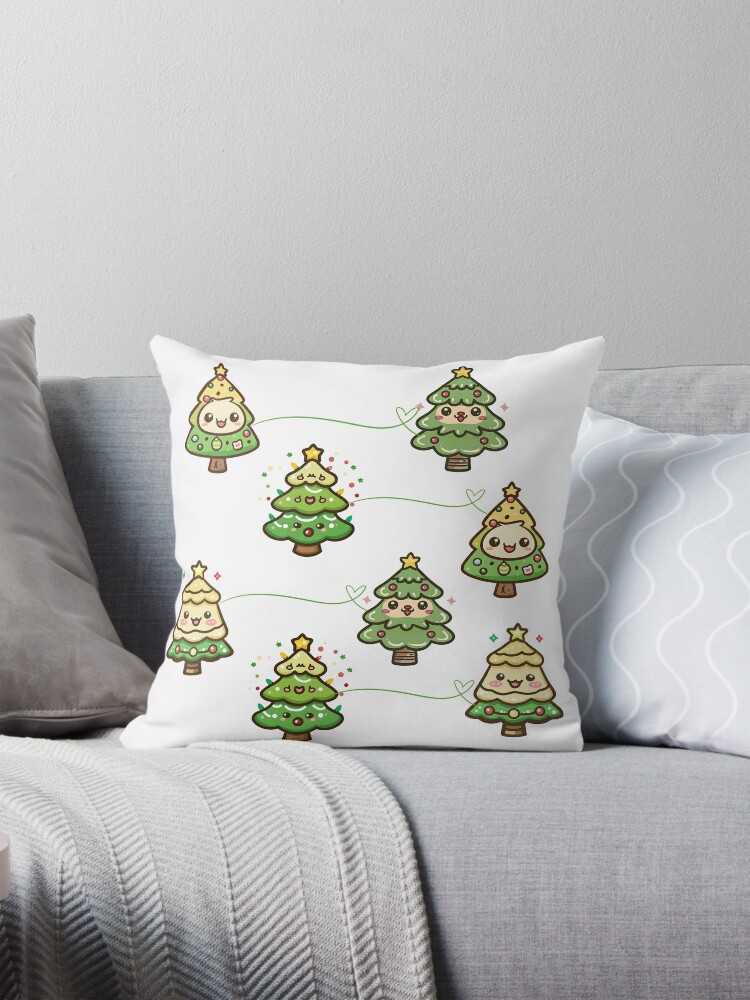 Smile tree chrismas Pillow