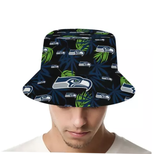 Seahawks Seattle Print Hat Bucket Hat Adult Sunshade Hat ,fans Gift