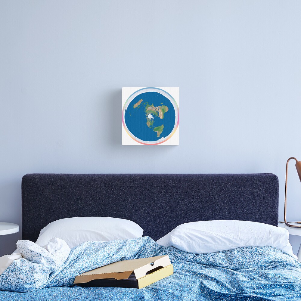 The Flat Earth Map Canvas Print