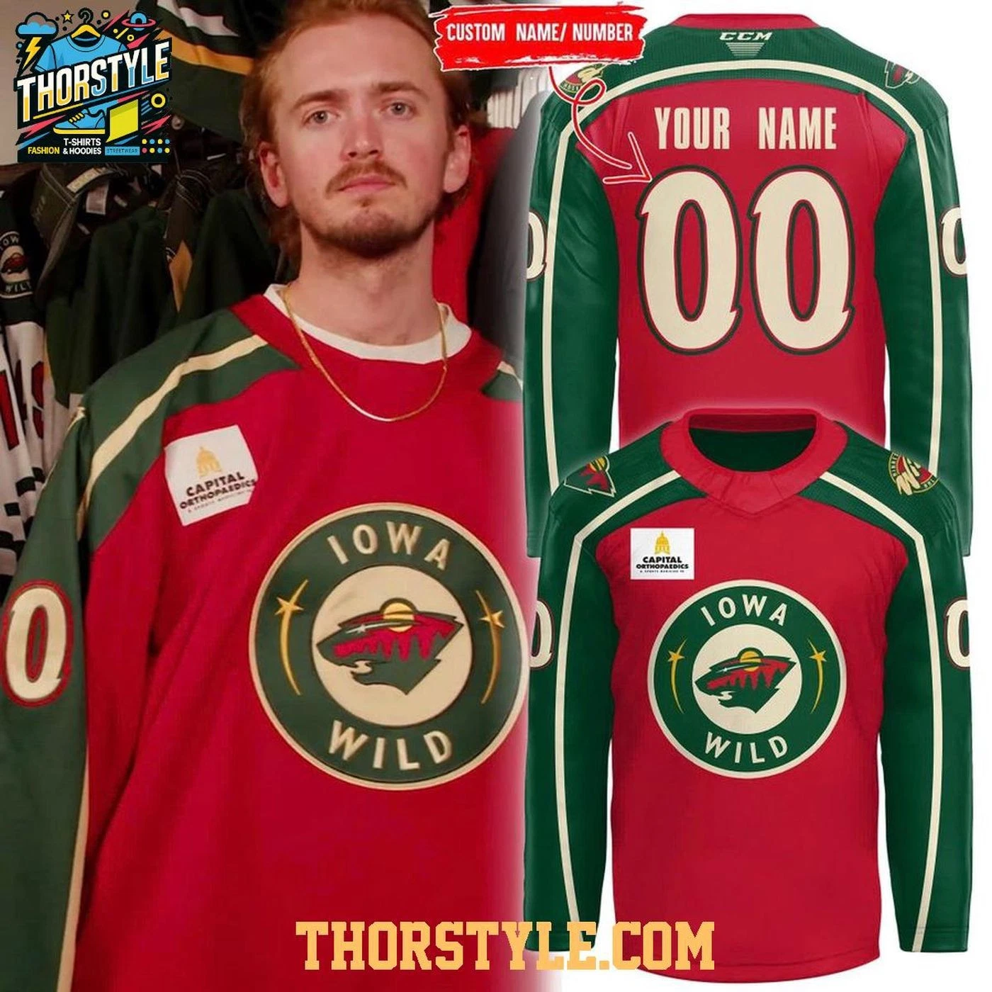 Personalized Iowa Wild Legacy Reds ALS Awareness Night 2026 Hockey Shirt Men's