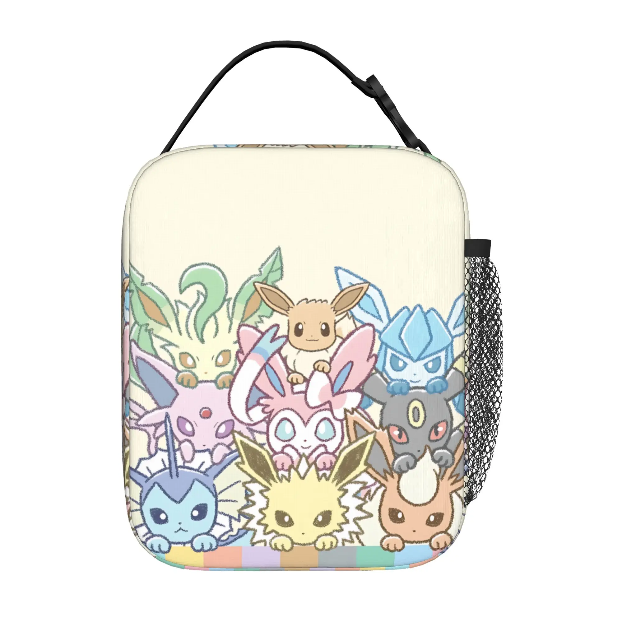 Cartoon PKM Theme Insulated Lunch Bag Insulation Bento Pack Rice Bag bolsa Student Bento Lunch Handbag Insulation