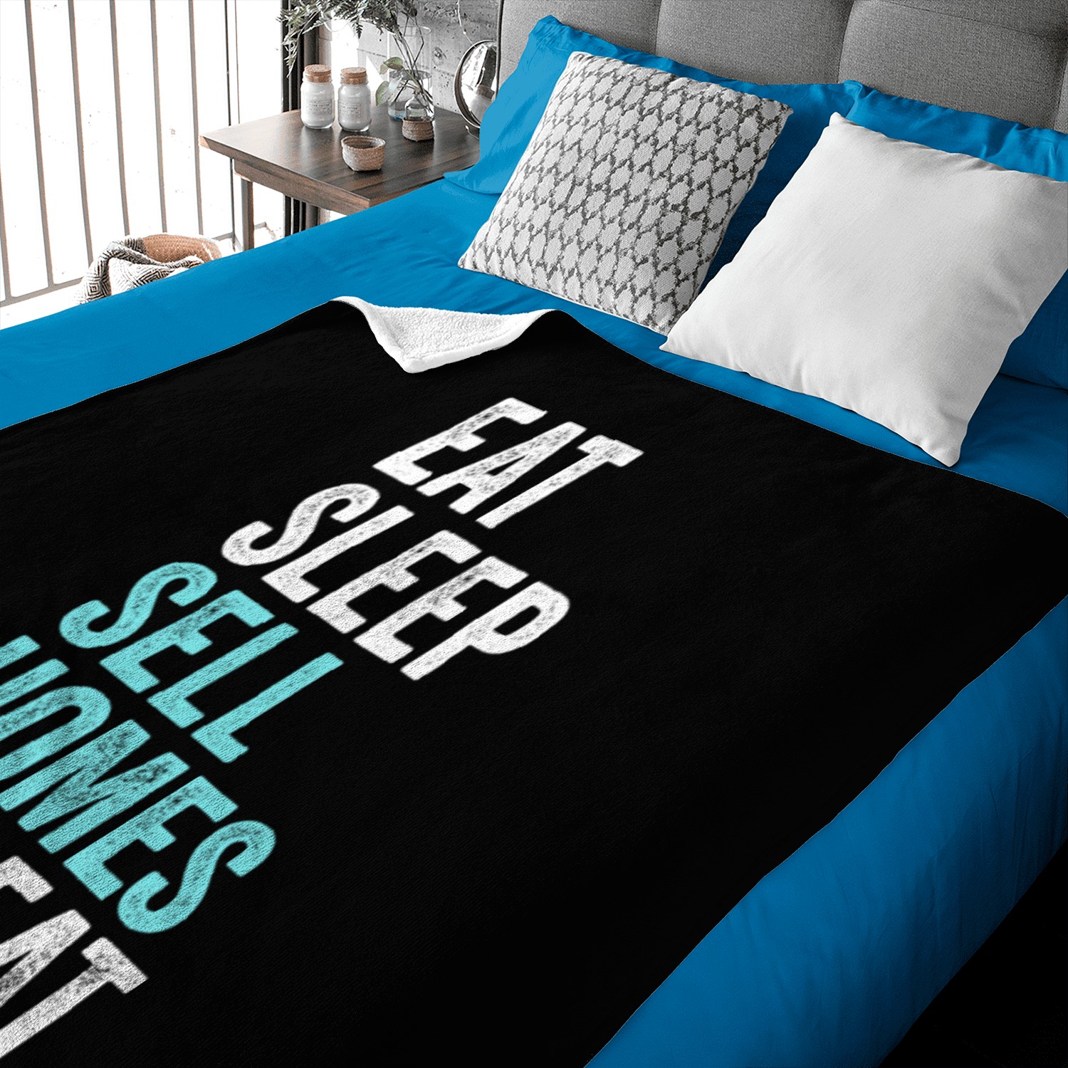 Eat Sleep Sell Homes Repeat Real Estate Agent Baby Blankets