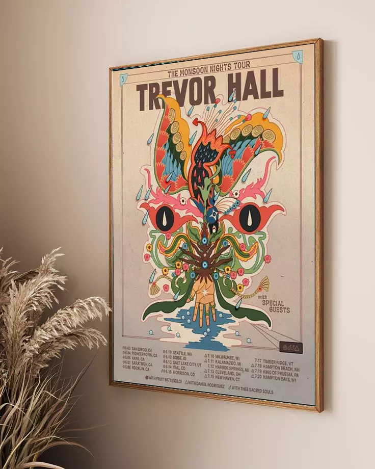 Trevor Hall 2025 The Monsoon Nights Tour Poster