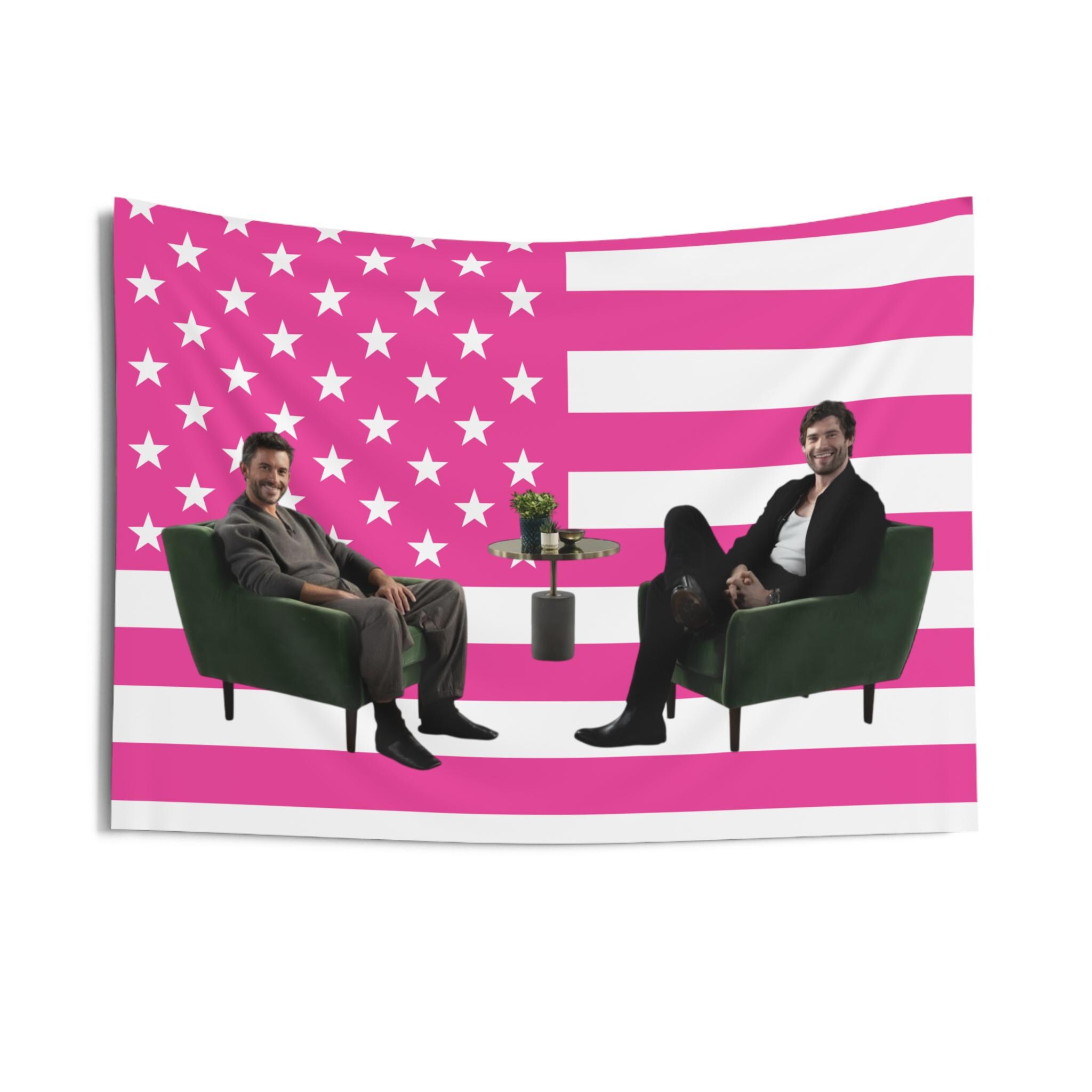 Jonathan Bailey and David Corenswet Indoor Wall Tapestries