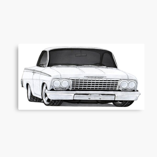 1962 Bel Air Sport Coupe Drawing Canvas
