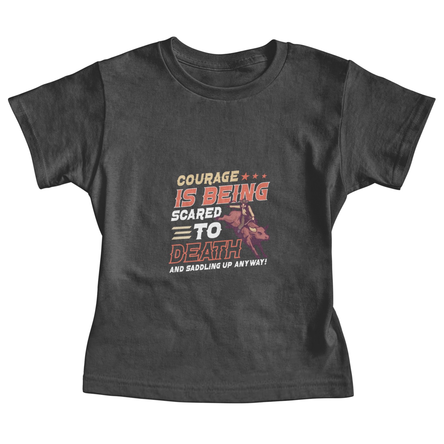 Rodeo Bull Riding Livestock Show Farmer Cattle Baby Tees