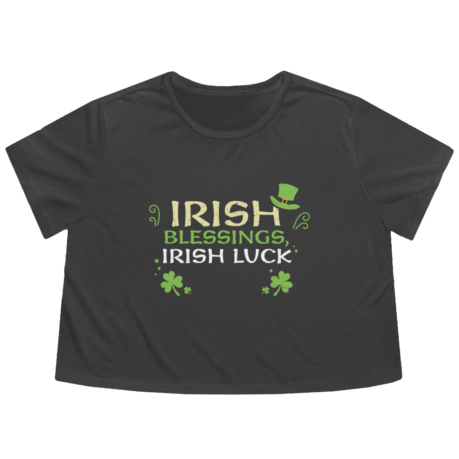 Irish blessings, Irish luck Flowy Cropped Tees