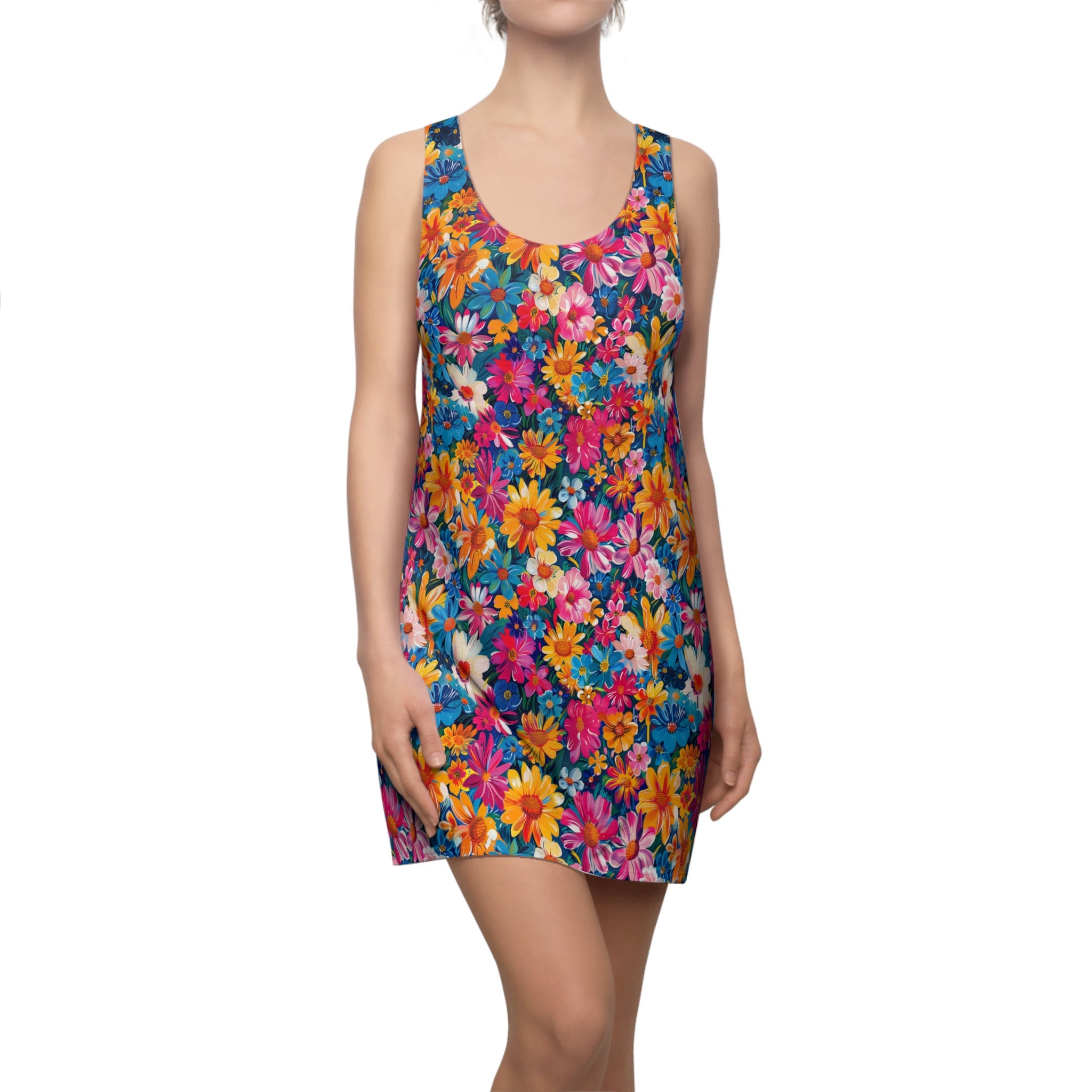 Flower Women's Cut & Sew Racerback Dress