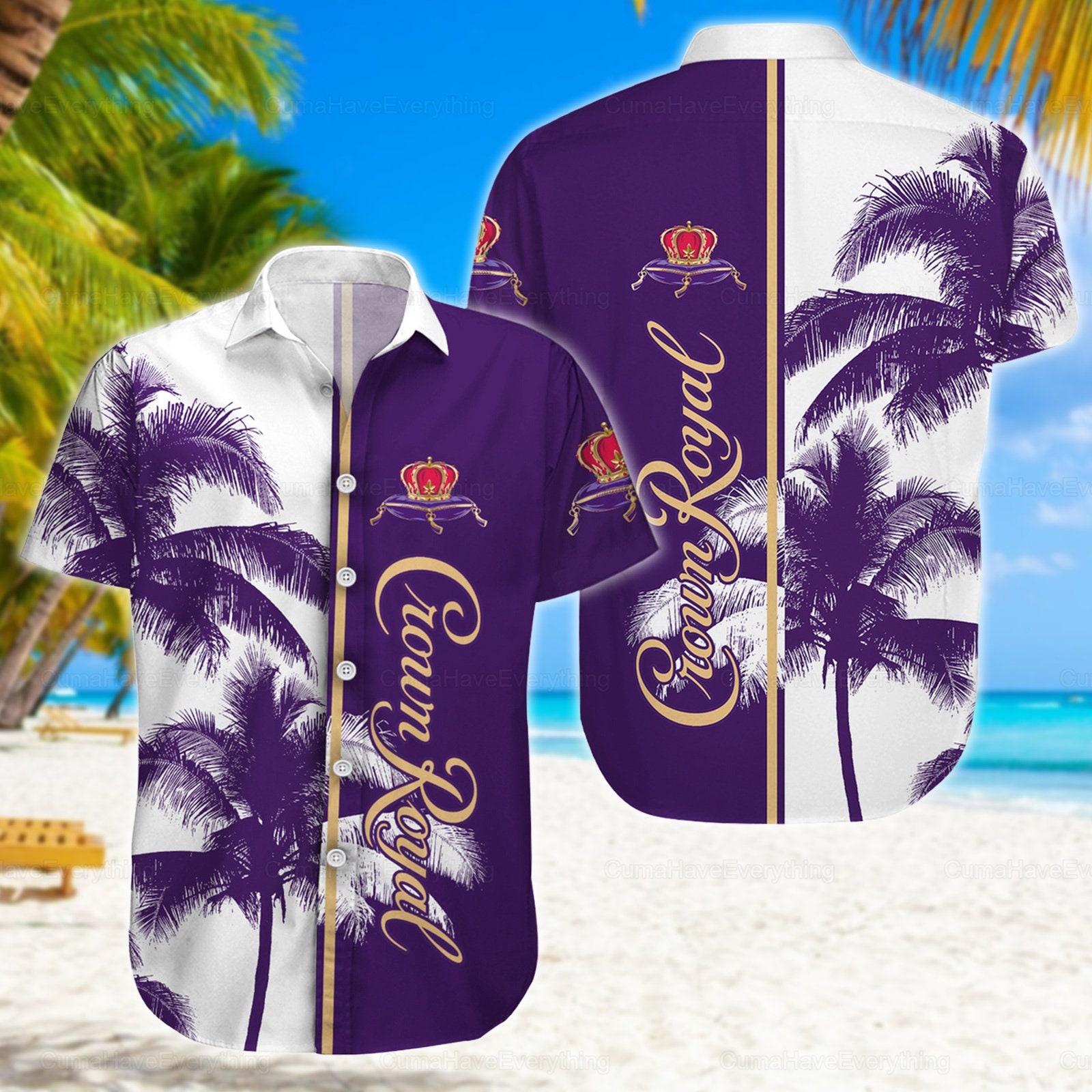Crown Royal Button Shirt, Crown Royal Hawaiian Shirt, Shirt For Men, Father's day gift