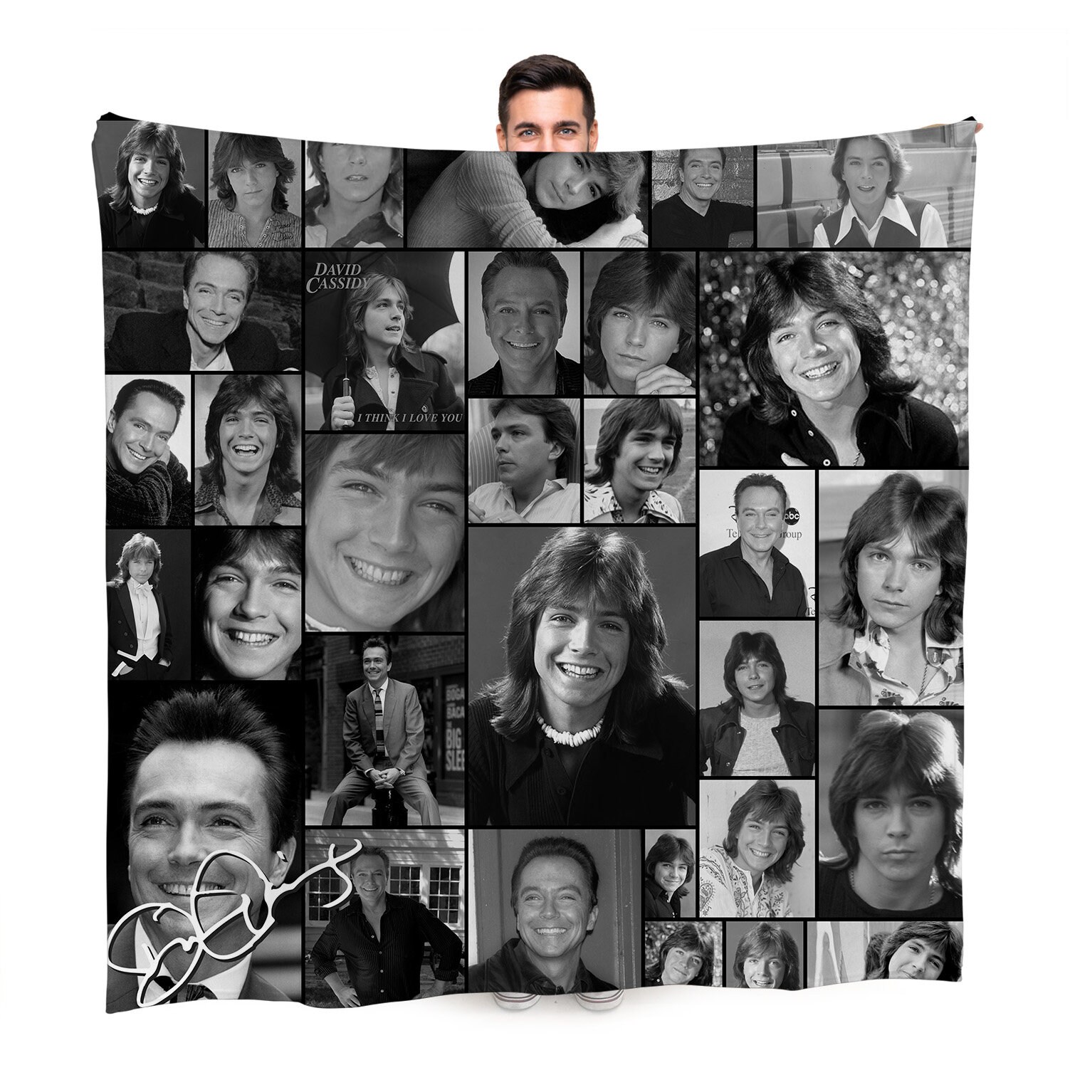 David Cassidy Celebrity Montage Fleece Blanket