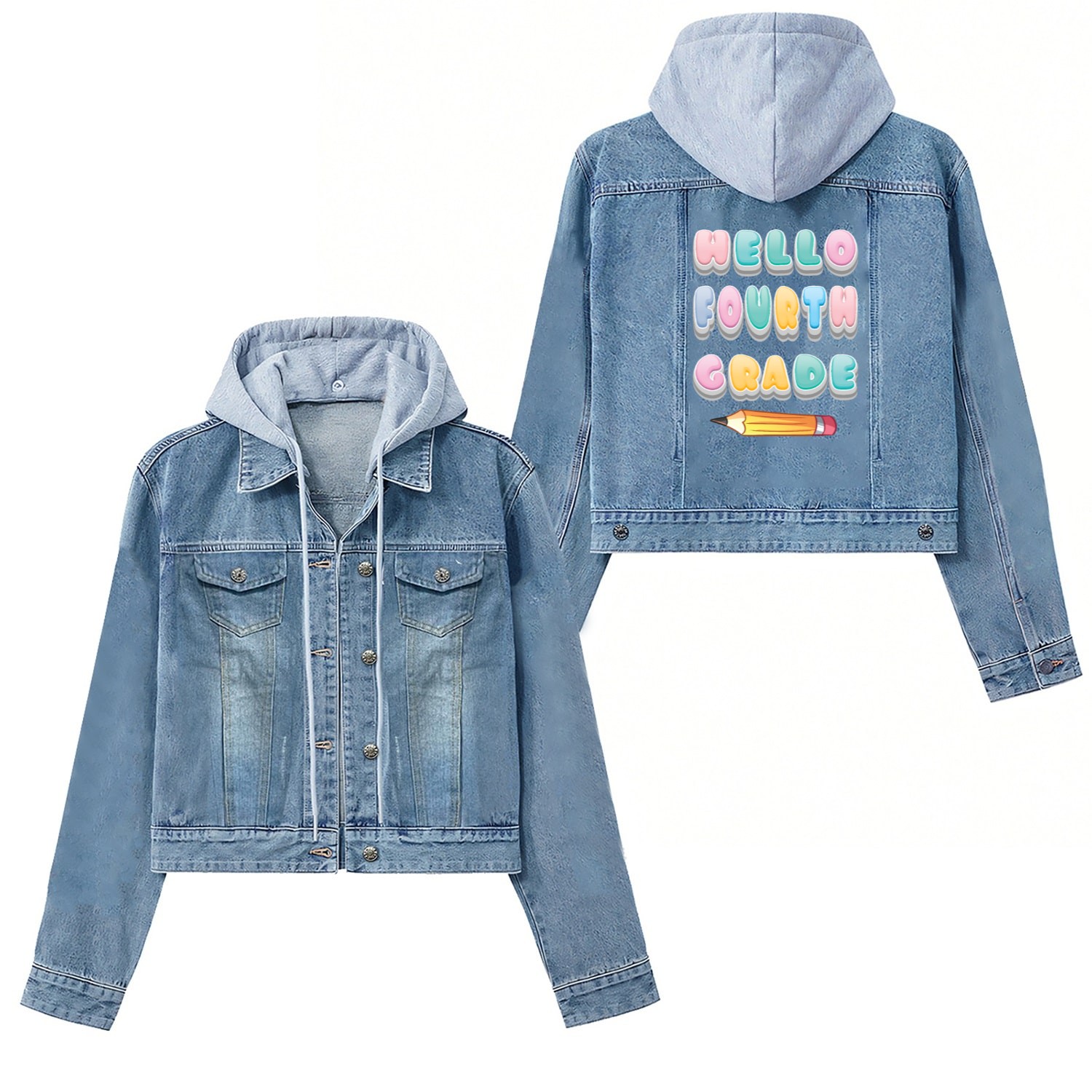 Hello Fourth Grade Women's Denim Jackets