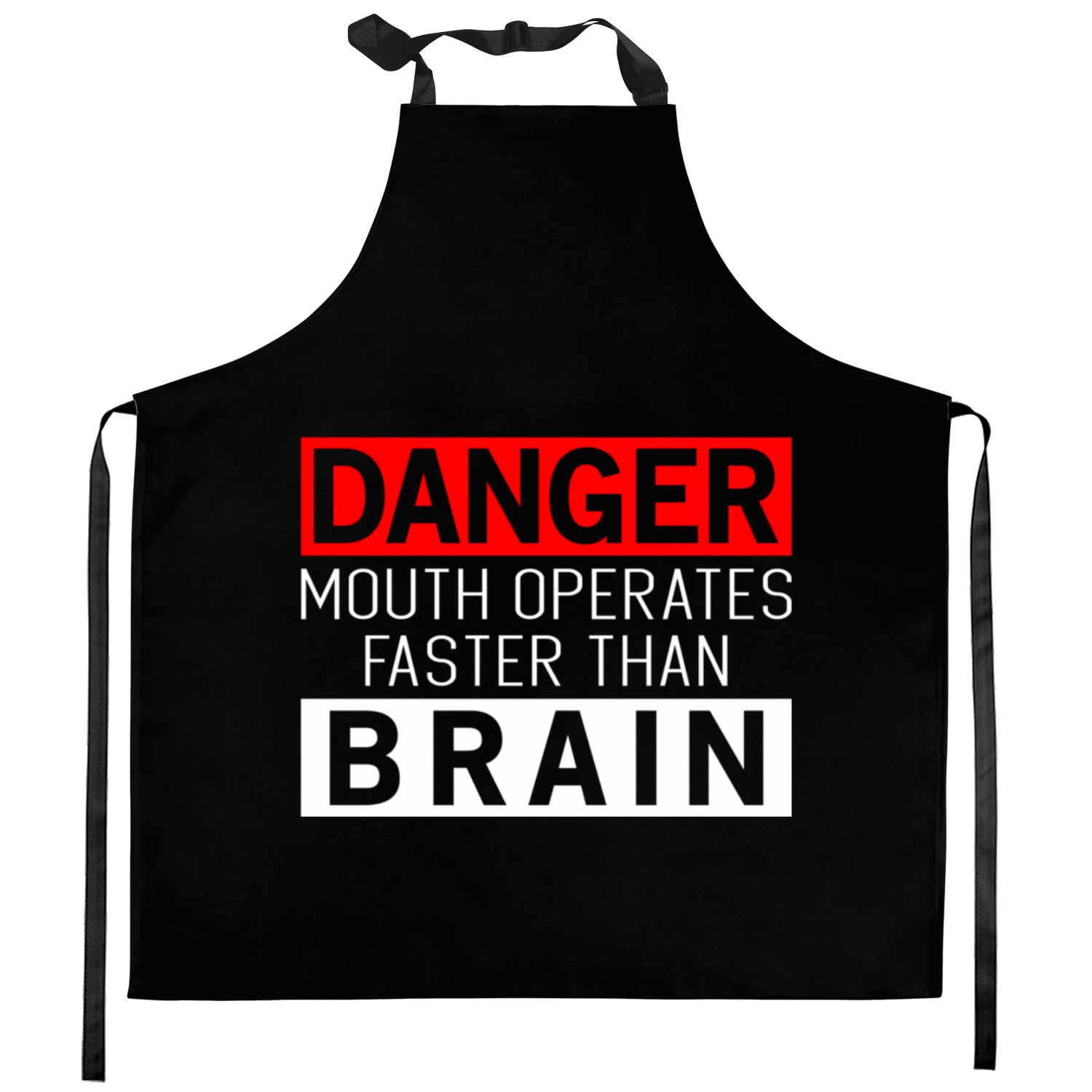 Danger Mouth Operates Faster Than Brain Awesome Kitchen Aprons