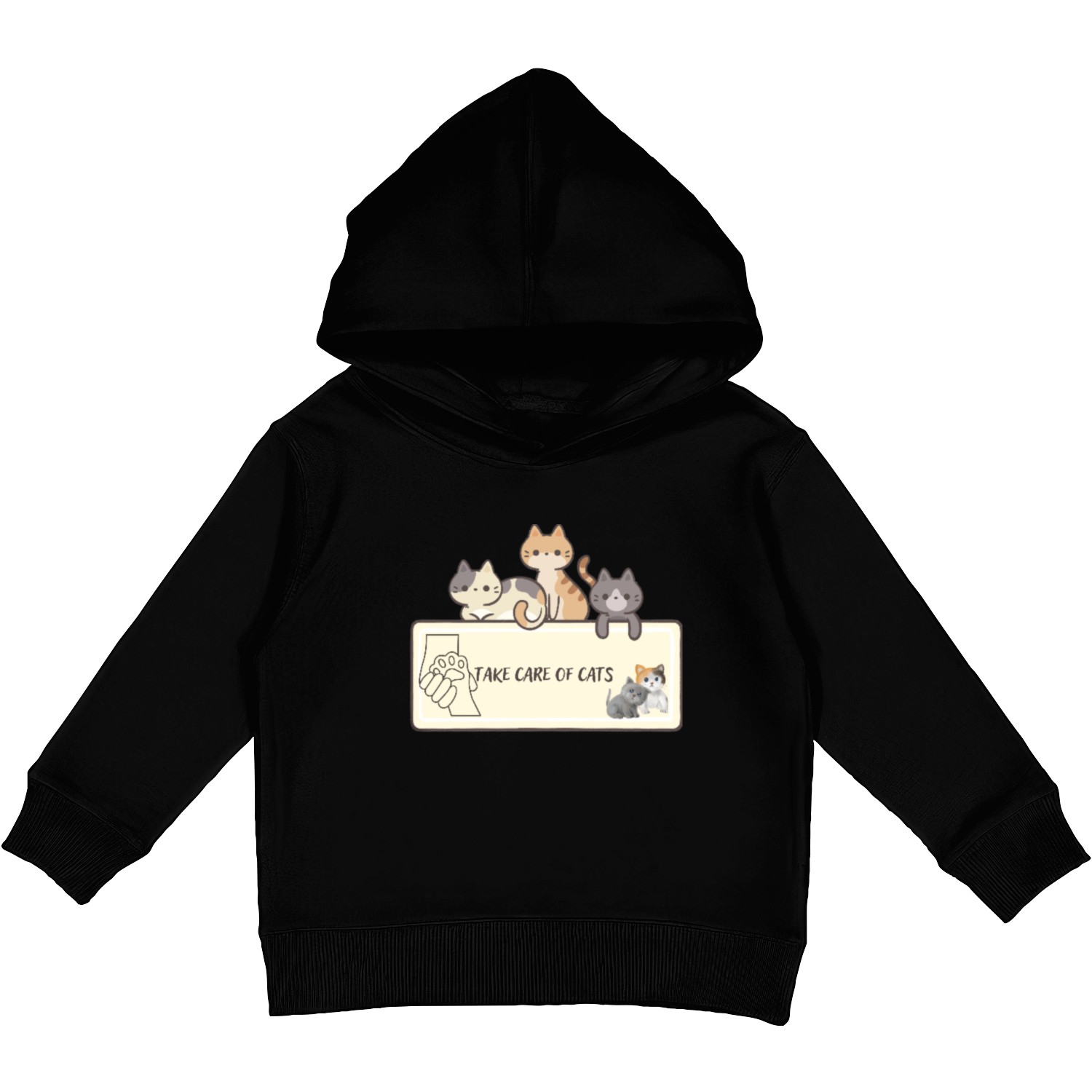 take care of cats Kids Pullover Hoodies