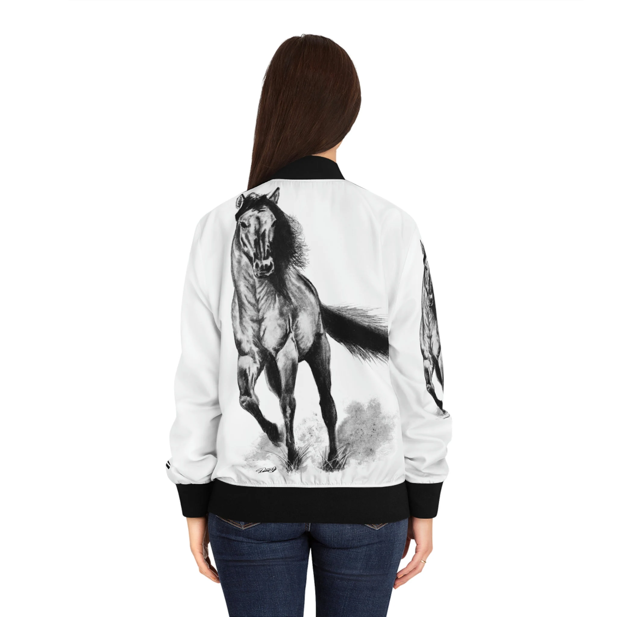 Women's Bomber Jacket (AOP) - "My Little Pony" Rodeo Horse Running