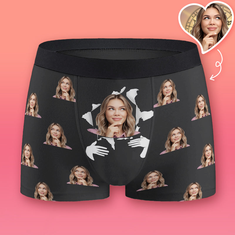 I Can See You Everyday Personalized Men's Boxer Briefs, Gift for Husband or Boyfriend