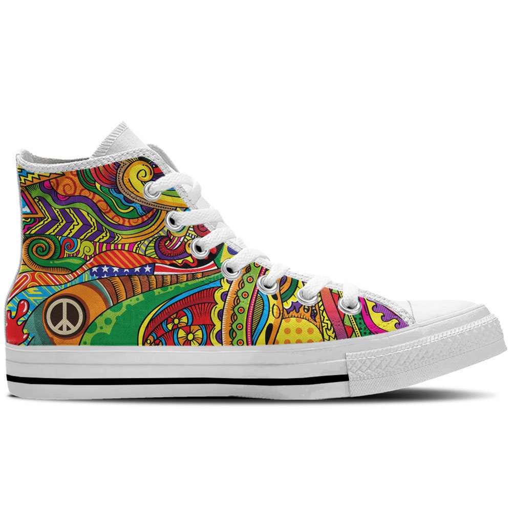 High Top Sneaker with Colorful