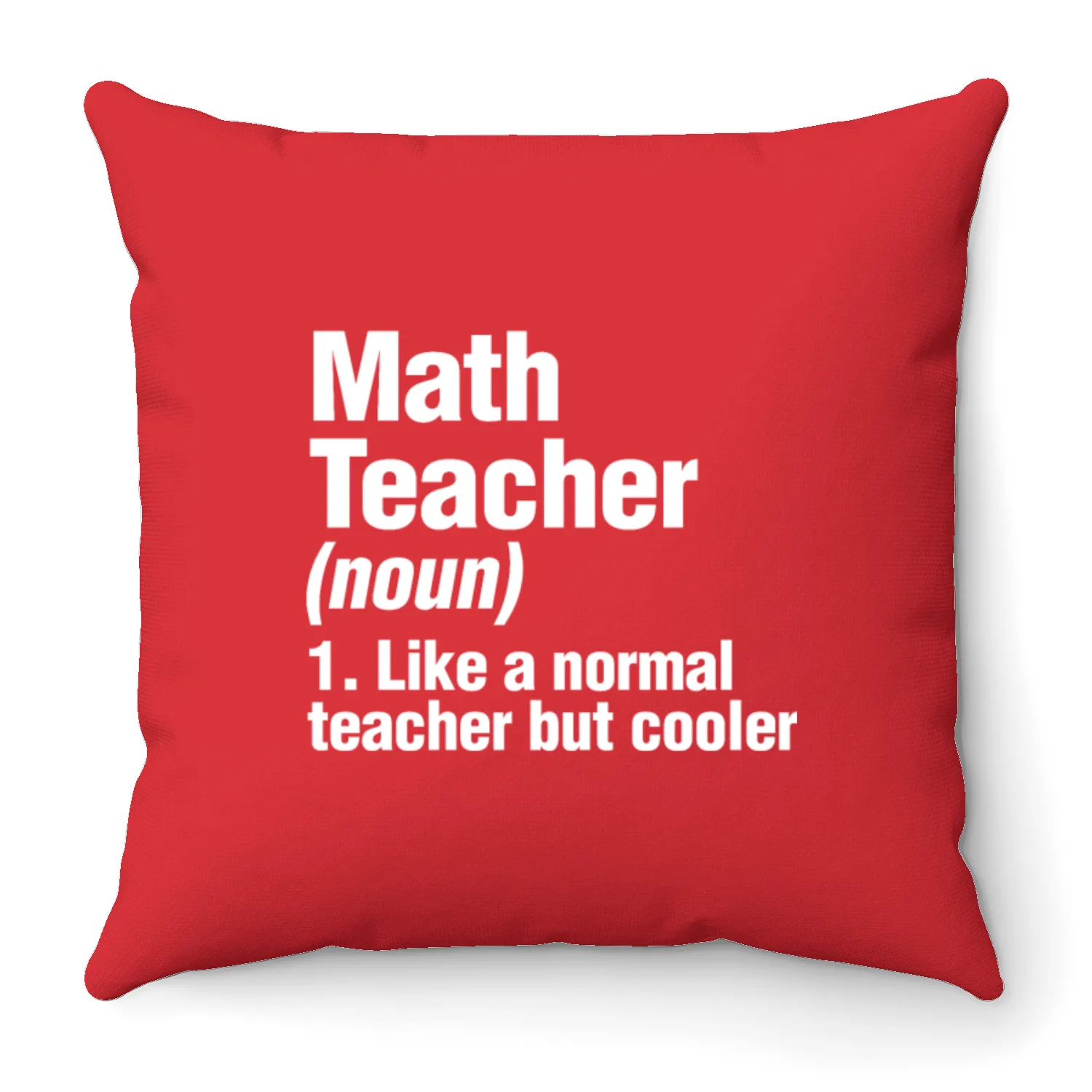 Math Teacher Definition Throw Pillows