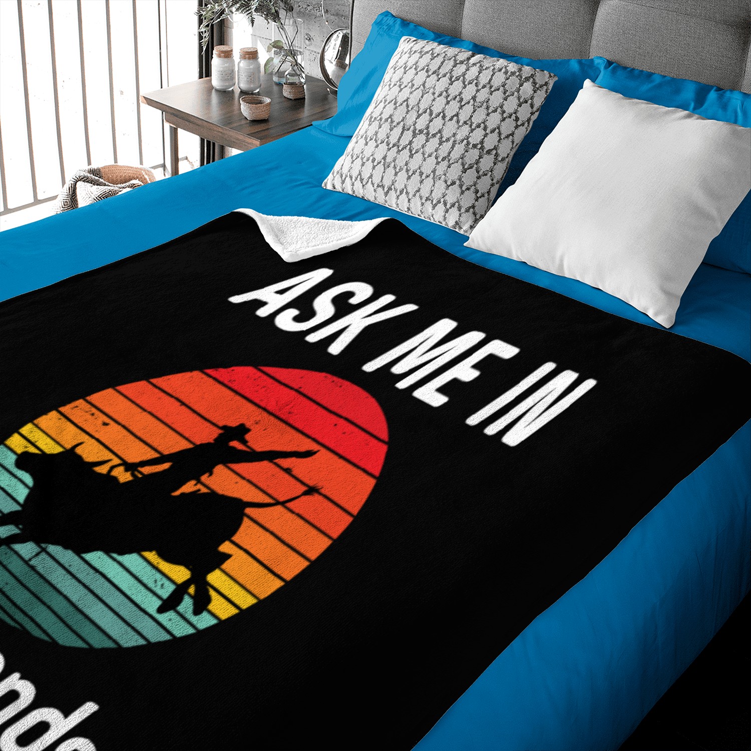 Bull Riding Ask Me In 8 Seconds Baby Blankets
