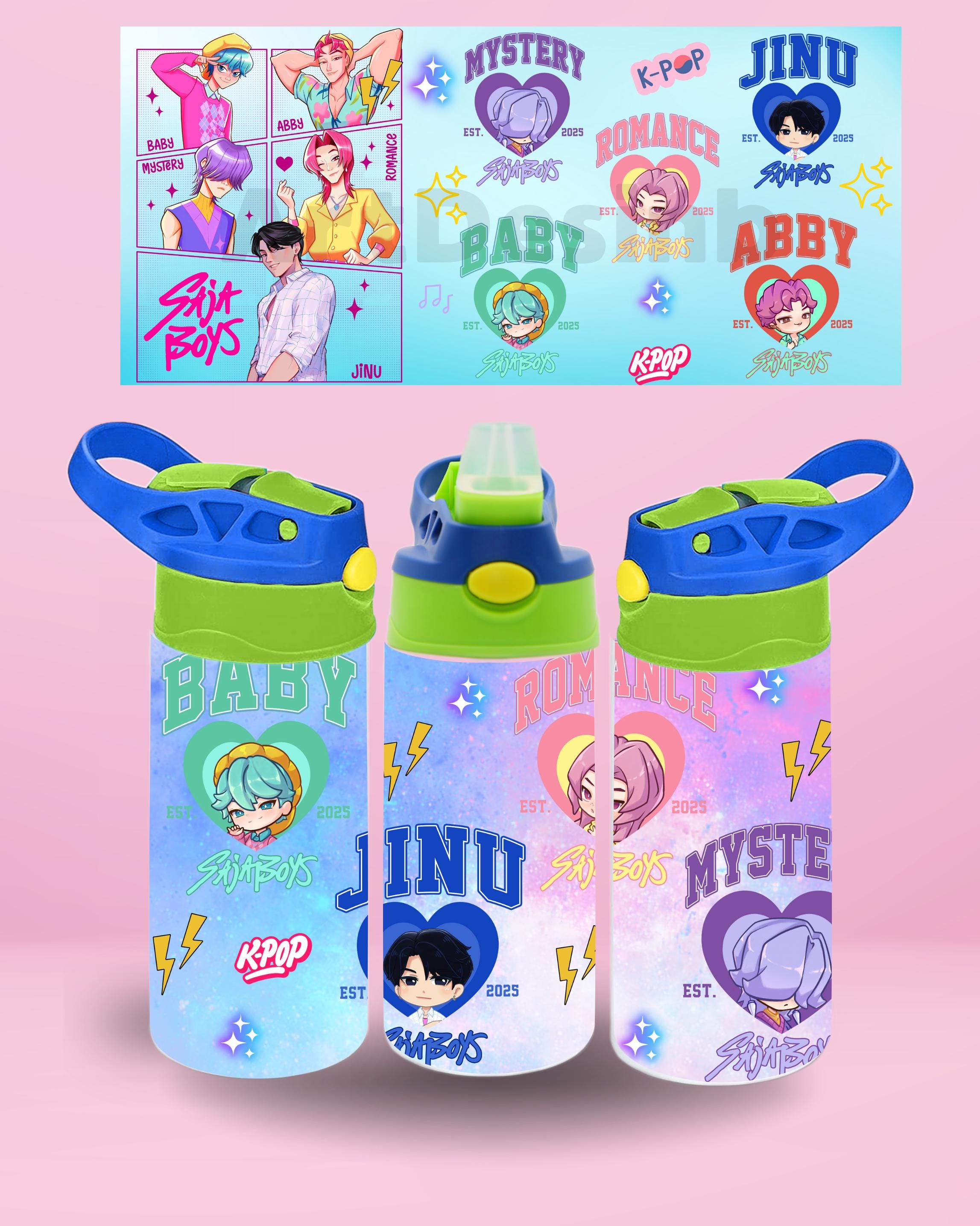 Saja Boys Kpop Demon Hunter Kids Water Bottle, Back to School Gift, Gift For Girls/Boys