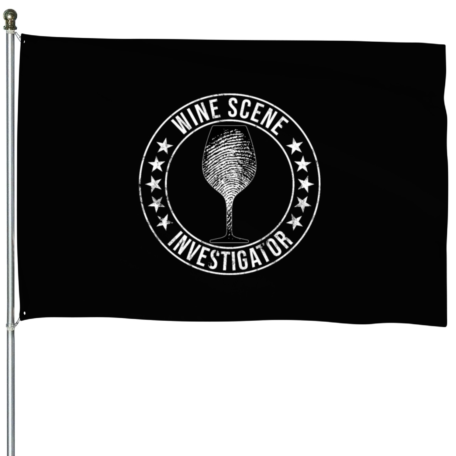 Wine Scene Investigator True Crime Lover House Flags