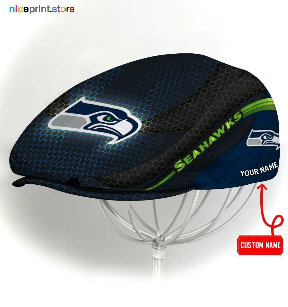 Seattle Team Seahawks Jeff Cap Seahawks Newsboy Cap football Golf Cap football Flat Cap
