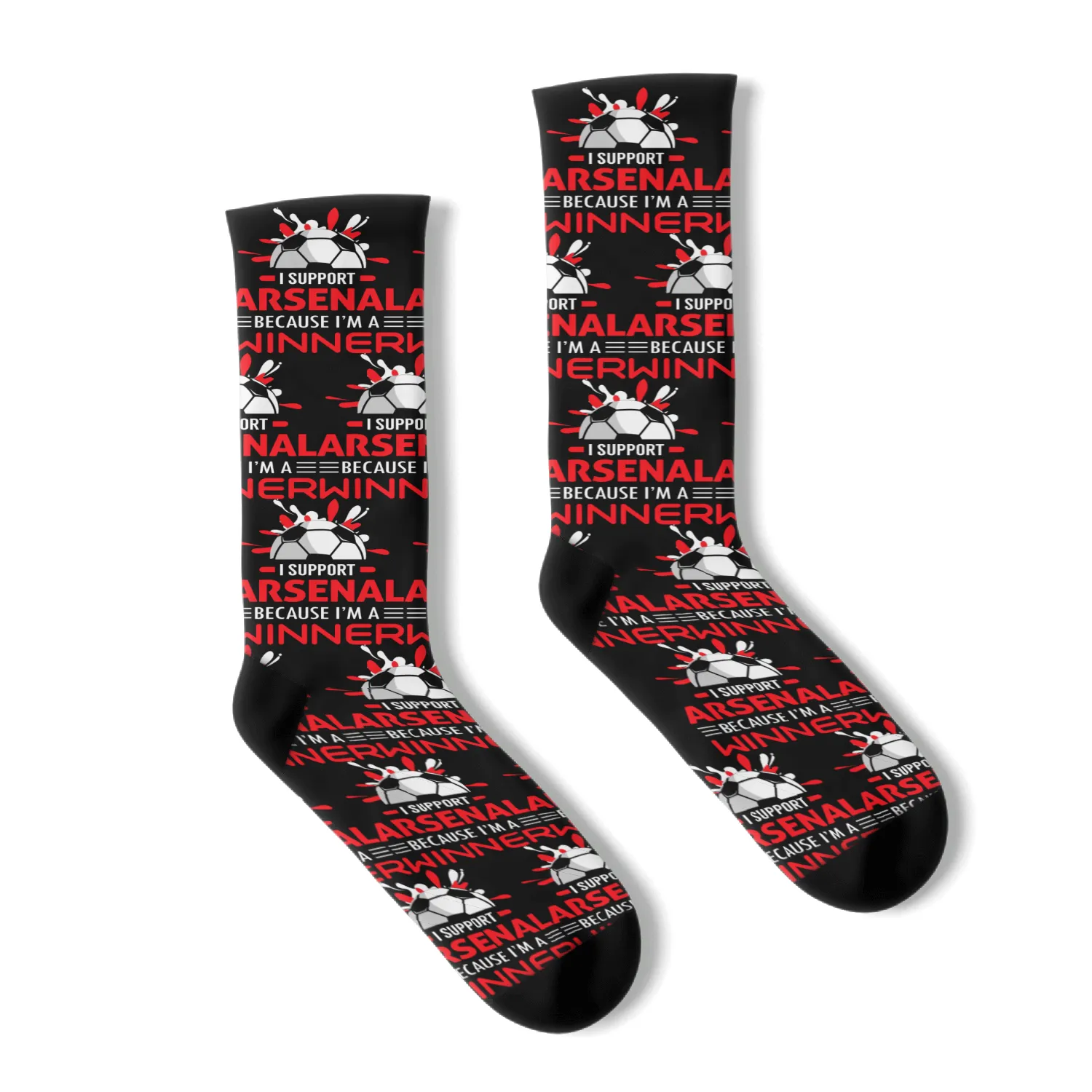 Football Soccer Arsenal I Support Arsenal Socks
