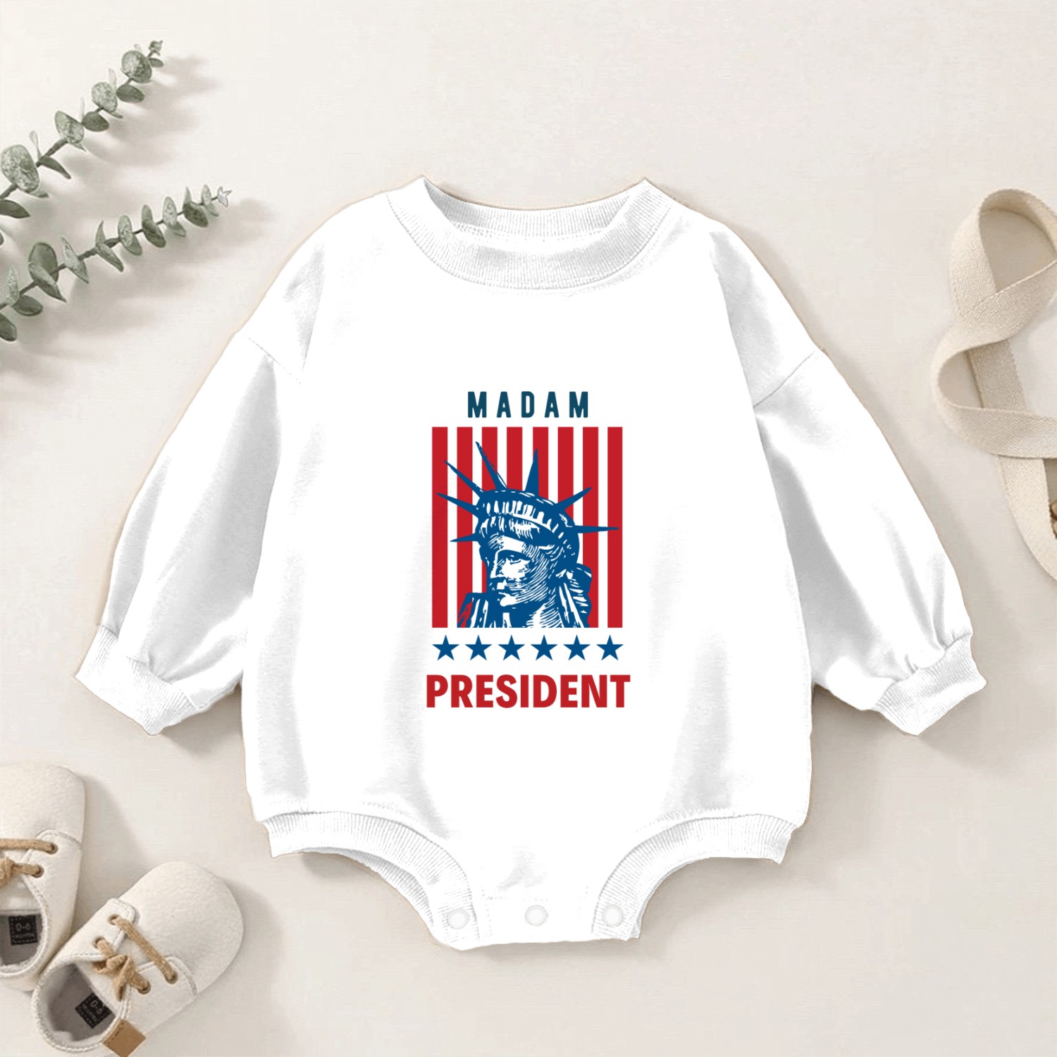 Madam President Baby Romper Sweatshirts