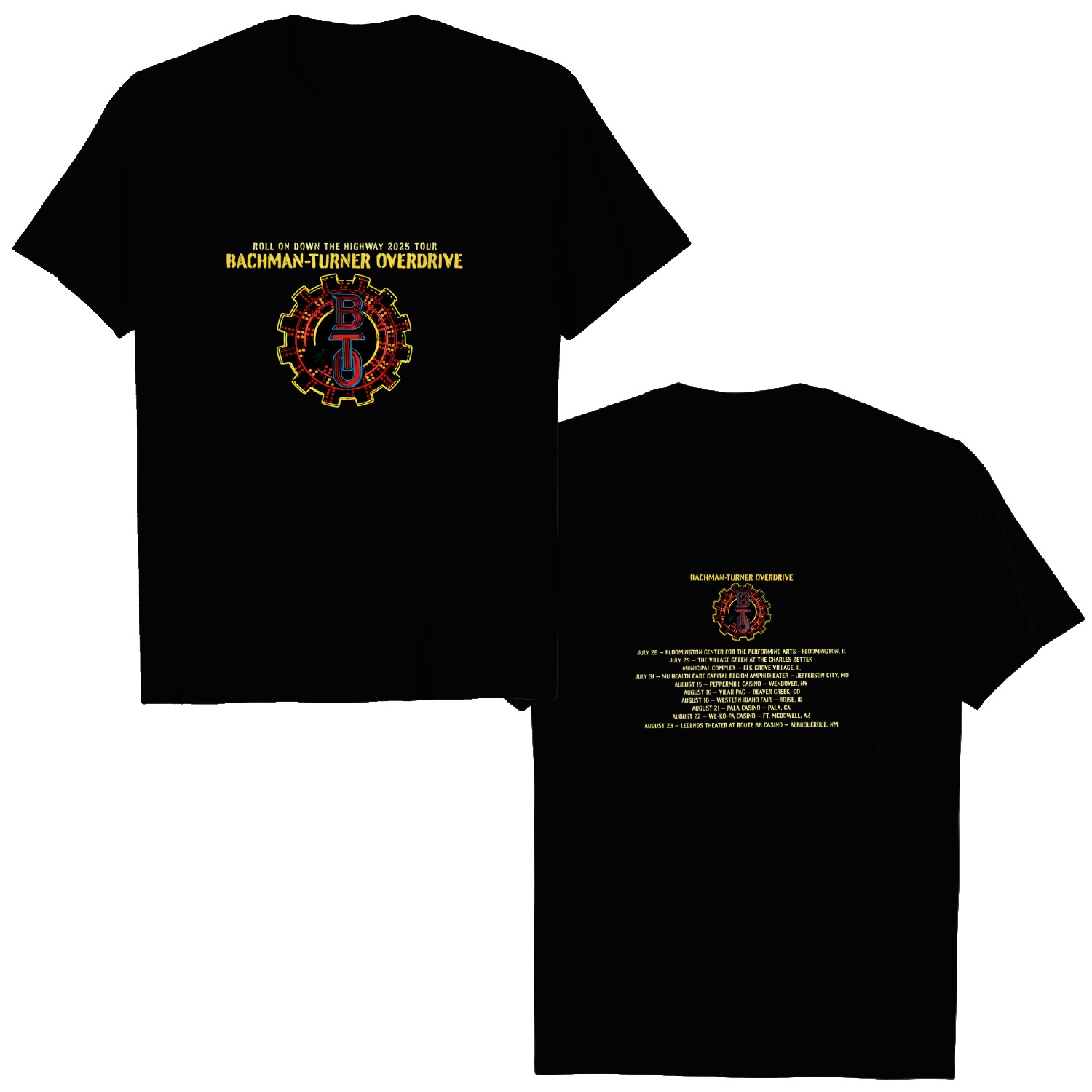 NEW Bachman Turner Overdrive Tour 2025 Gift For Fan S to 5XL T-shirt QA674