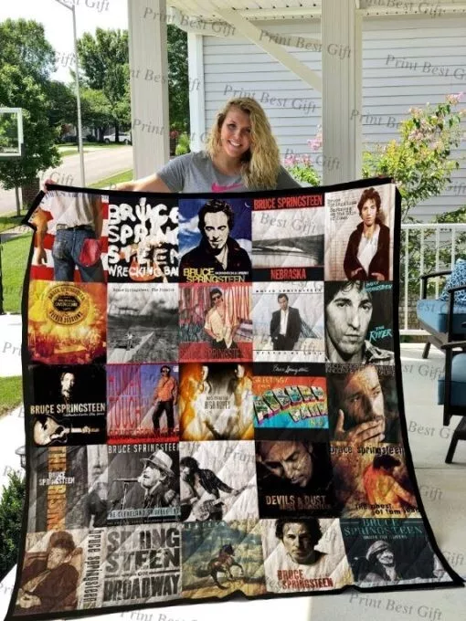 Bruce Springsteen Albums Quilt Blanket, Gift for fan Music Lovers