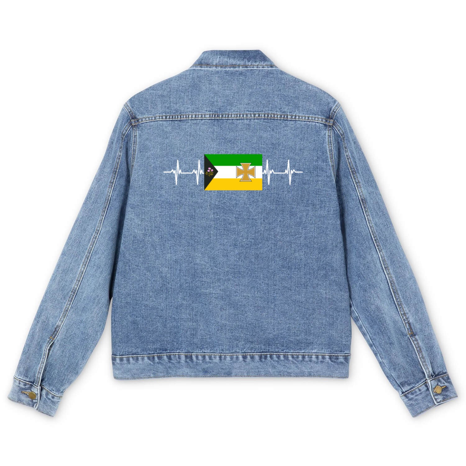 Irish Ireland Offaly Flag Men's Denim Jackets
